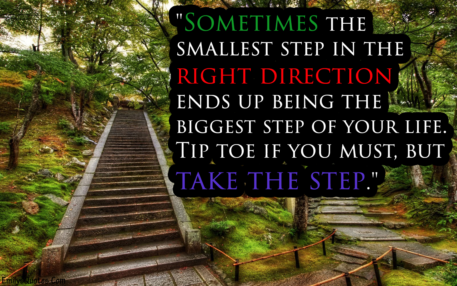 Sometimes the smallest step in the right direction ends up being the