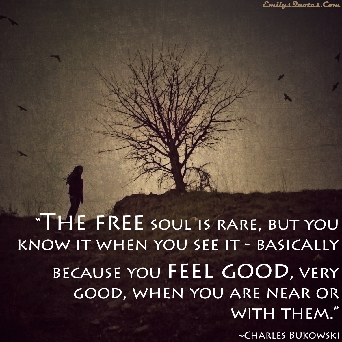 The free soul is rare, but you know it when you see it – basically because you feel good, very good