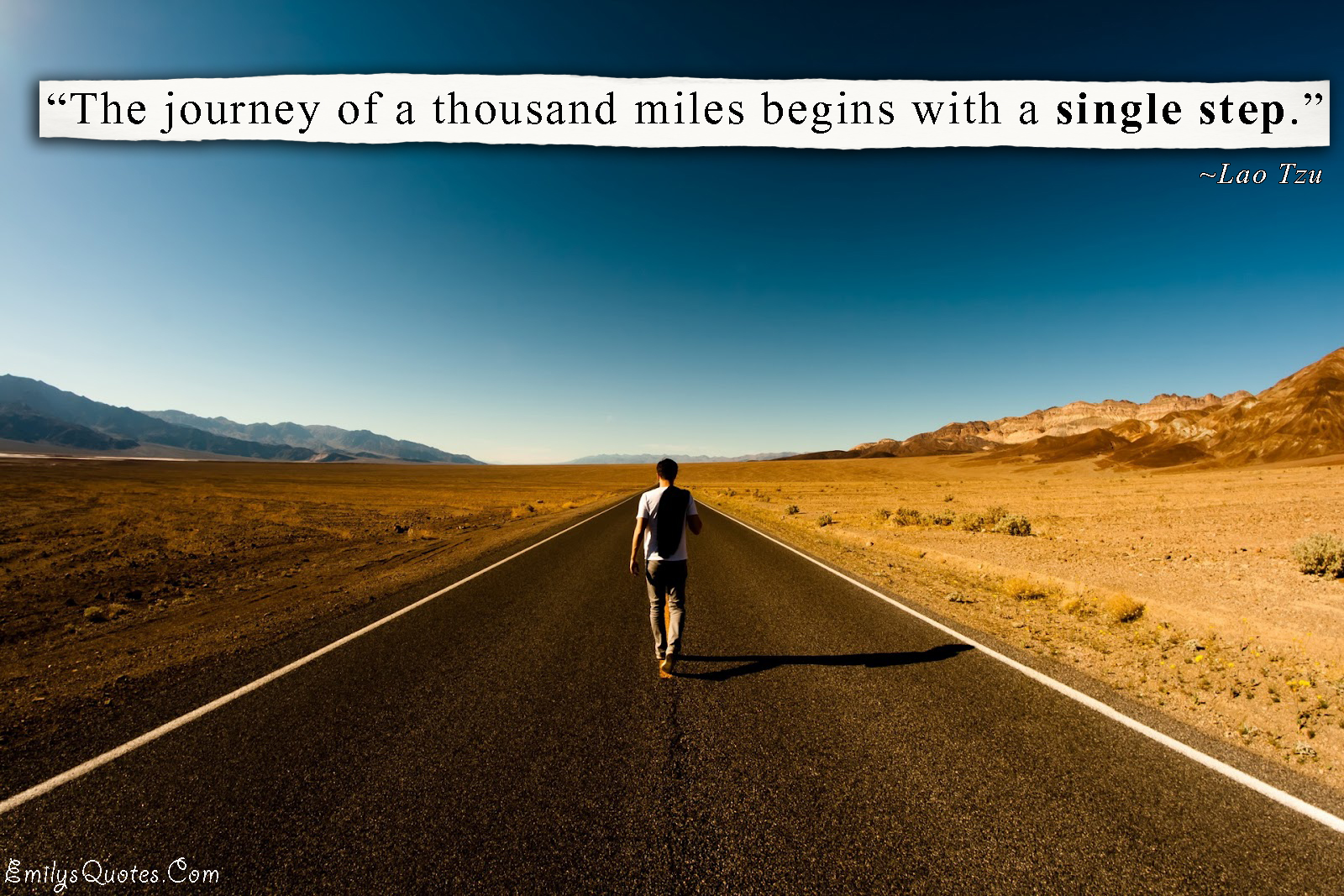 long journey begins with a single step