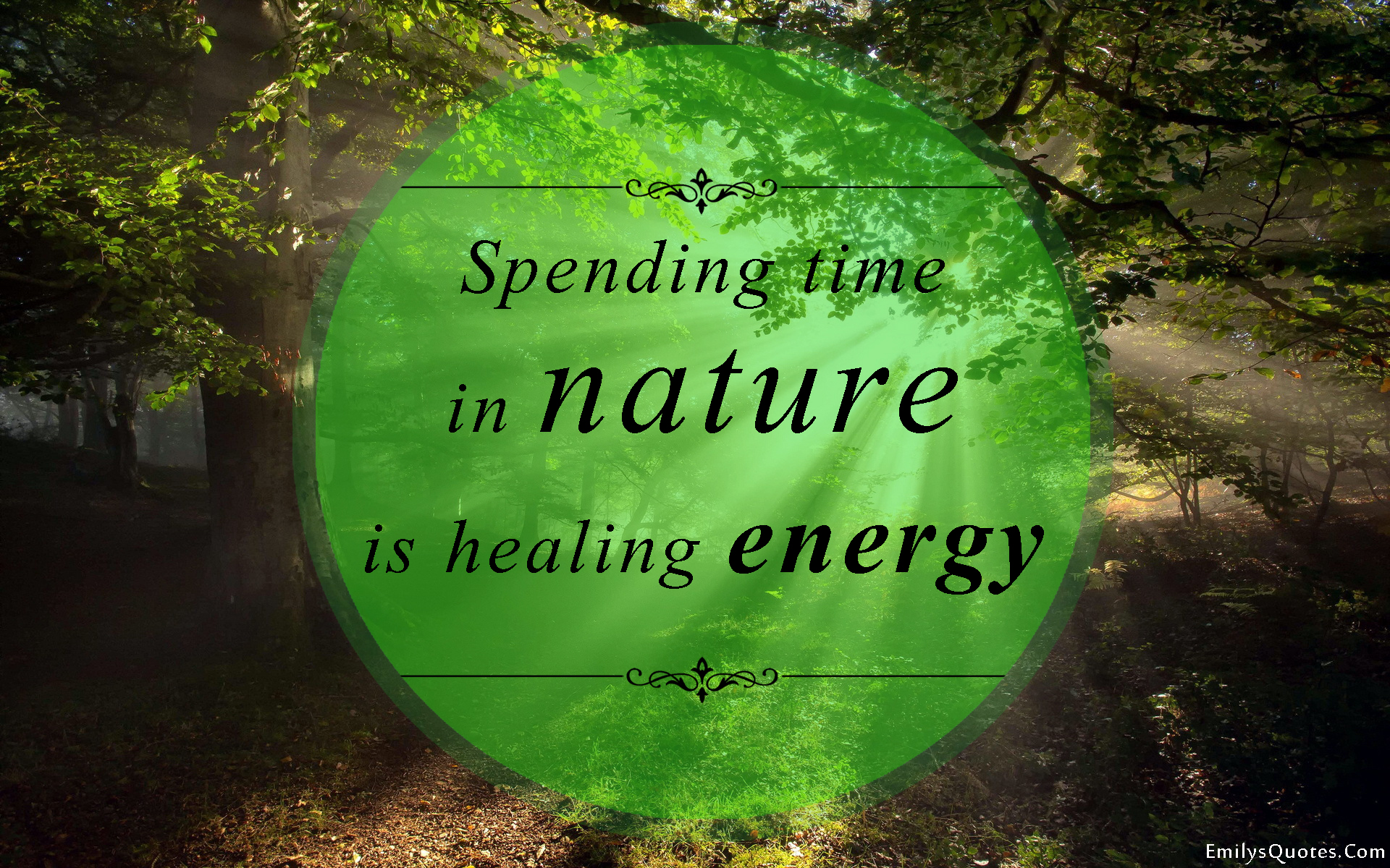 Hedendaags Spending time in nature is healing energy | Popular inspirational AC-87