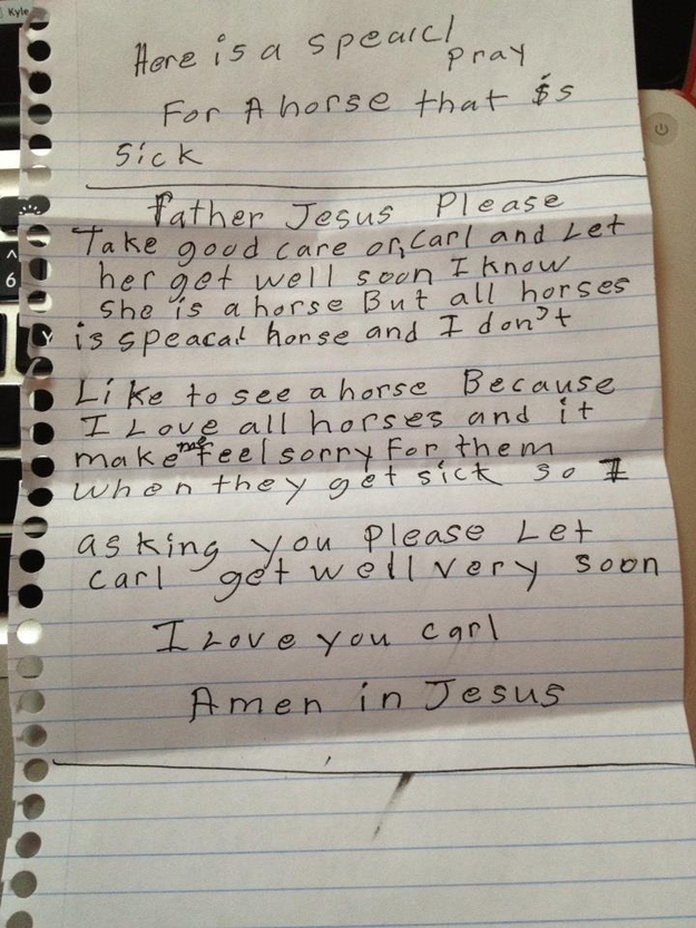 Pictures That Will Restore Your Faith In Humanity - 25. This note from a developmentally disabled man who was just looking out for his favorite animal.