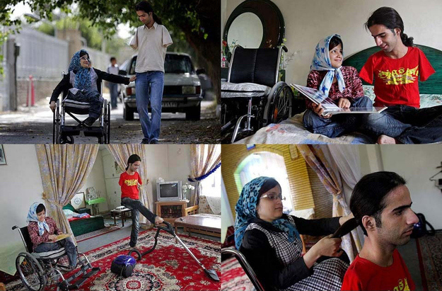 Pictures That Will Restore Your Faith In Humanity - 28. These pictures of Ahmad and Fatima, a young married couple who, despite Ahmad having no arms and Fatima having no legs, take care of each other.