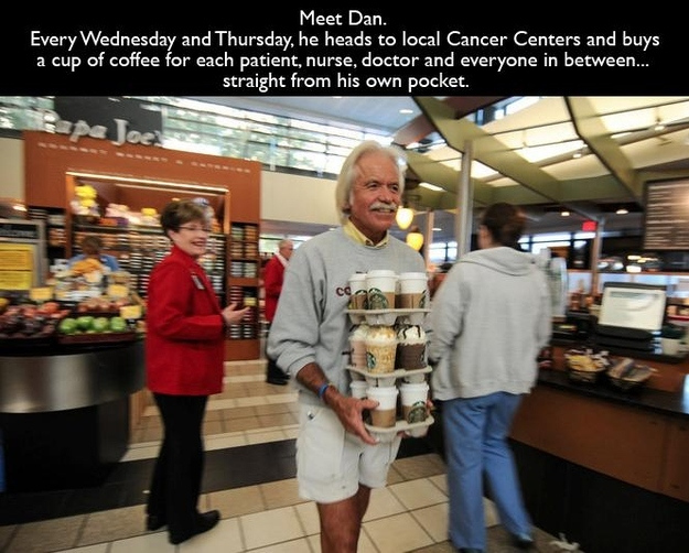 Pictures That Will Restore Your Faith In Humanity - 9. Dan and his coffee runs.