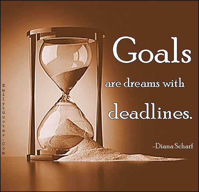 Goals are dreams with deadlines | Popular inspirational quotes at