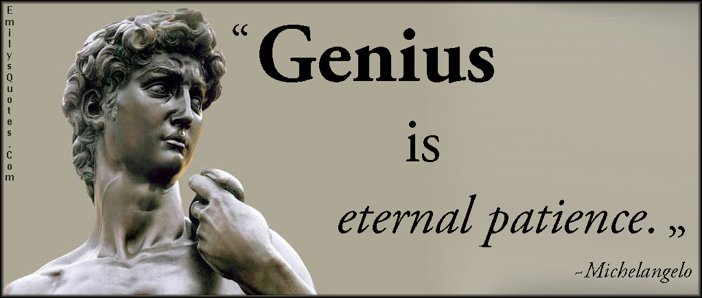 Genius is eternal patience