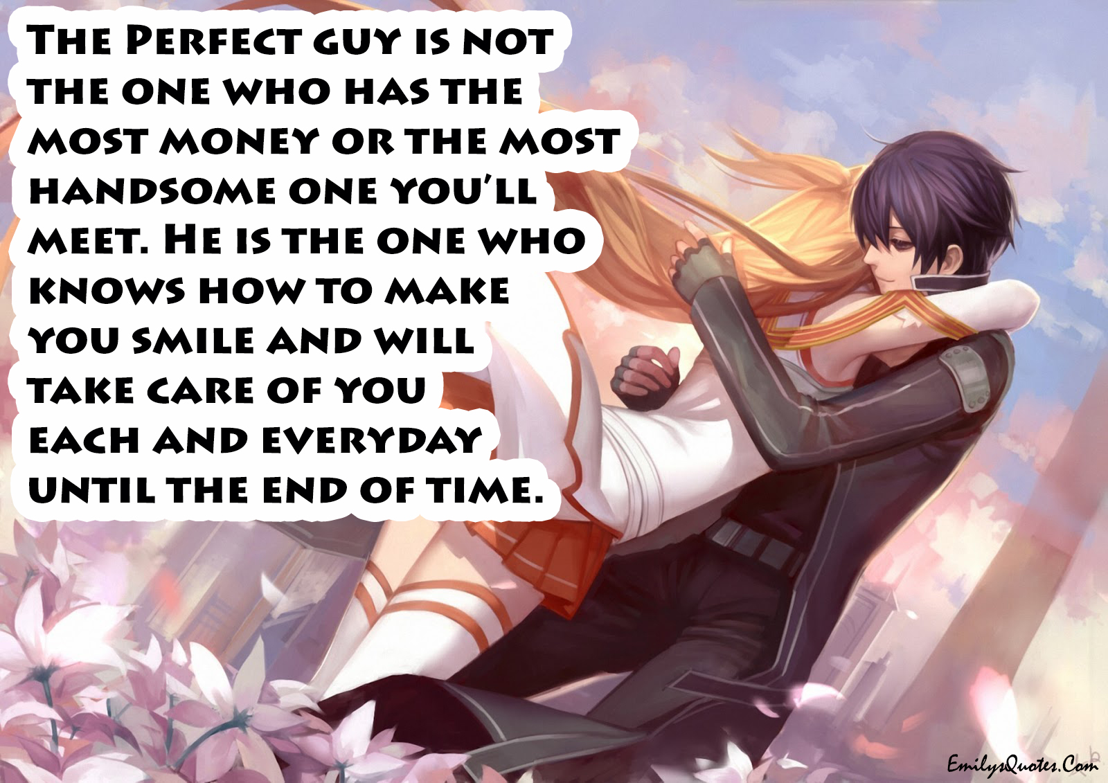 The Perfect guy is not the one who has