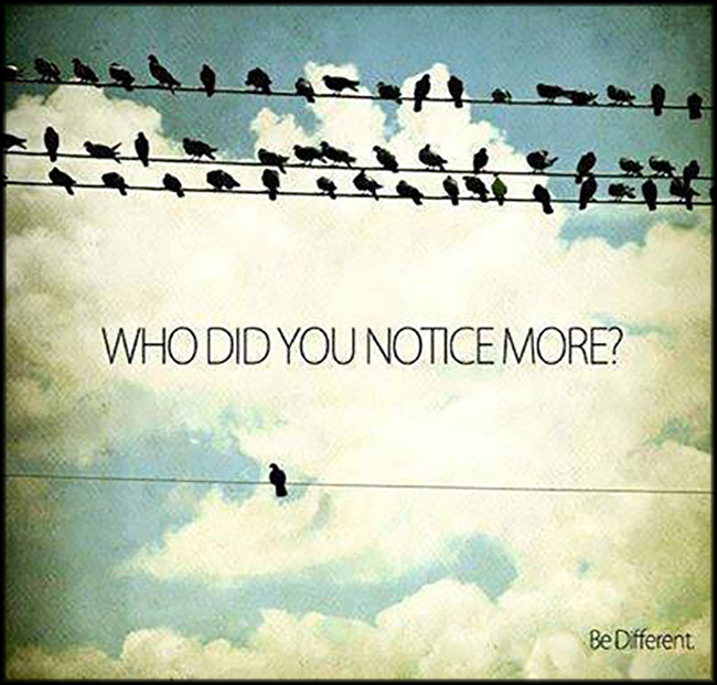 Who did you notice more? Be Different
