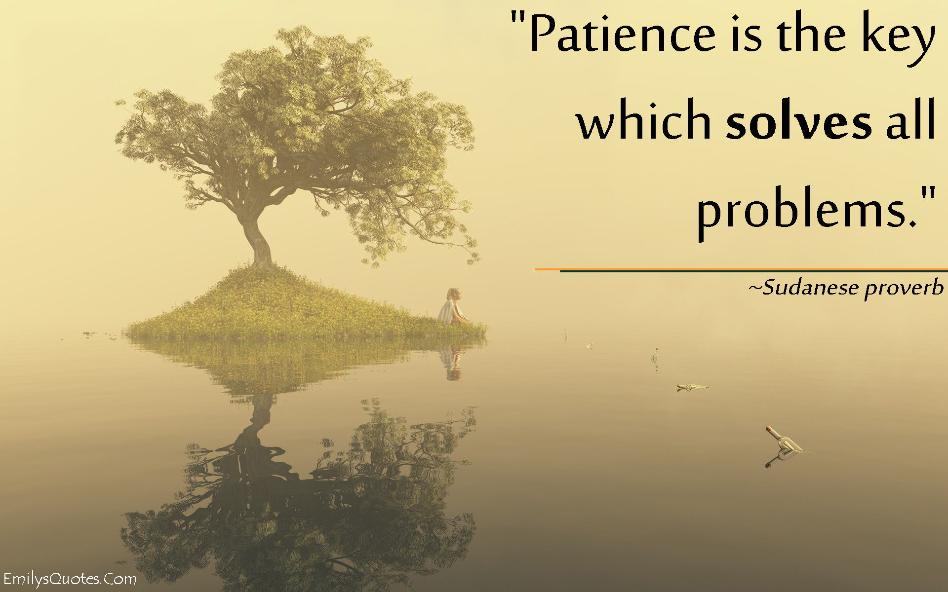 Patience is the key which solves all problems