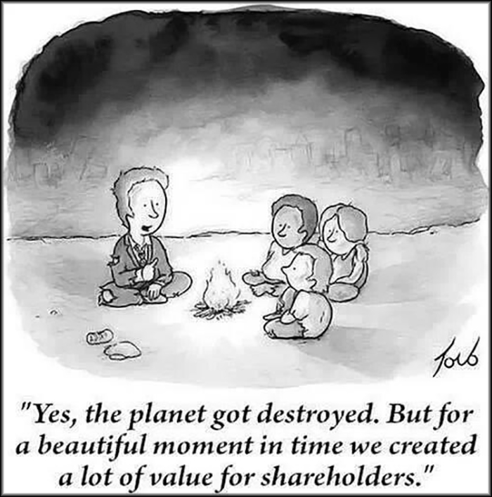 Yes, the planet got destroyed. But for a beautiful moment in time we created value for shareholders