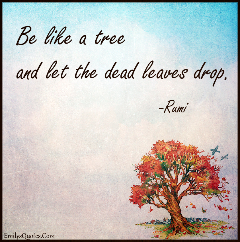 Be like a tree and let the dead leaves drop