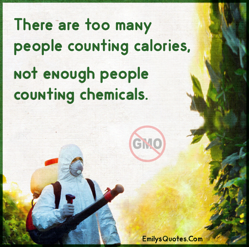 There are too many people counting calories, not enough people counting chemicals