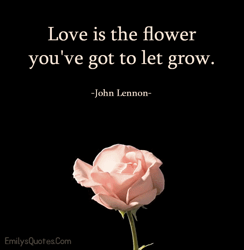 Love is the flower you’ve got to let grow