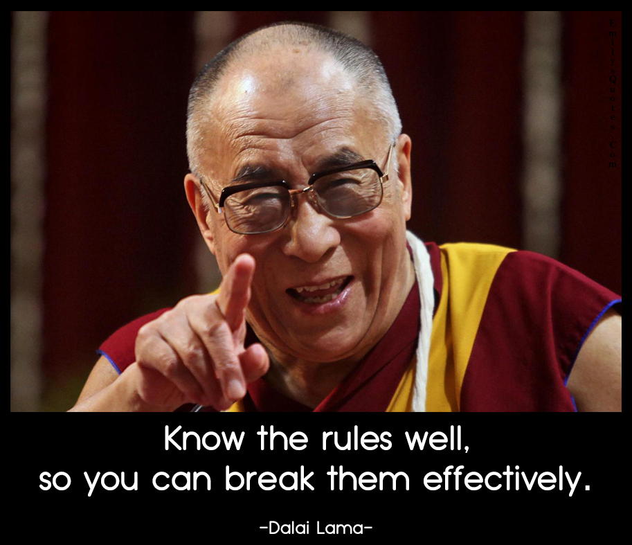 Know the rules well, so you can break them effectively | Popular