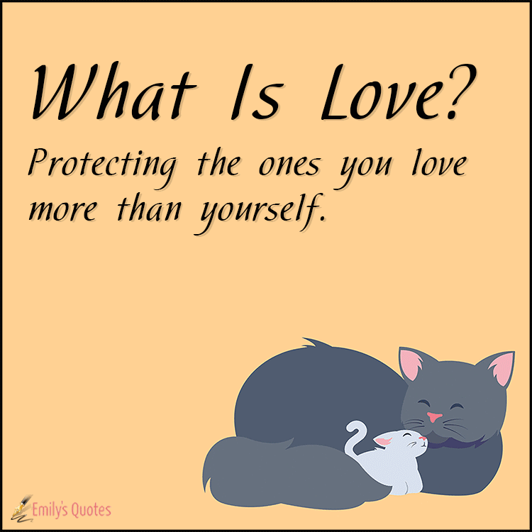 What Is Love? Protecting the ones you love more than yourself