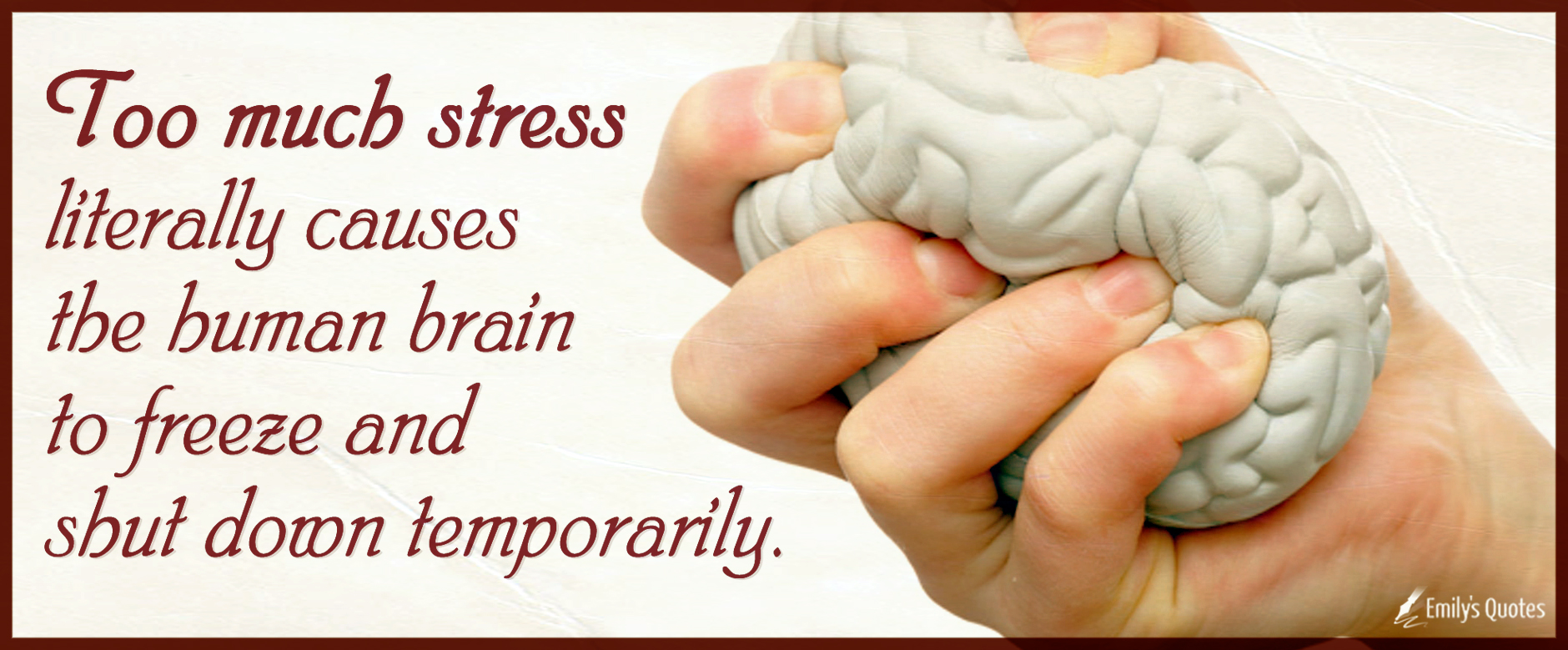 Too much stress literally causes the human brain to freeze